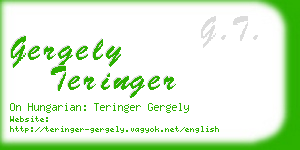 gergely teringer business card